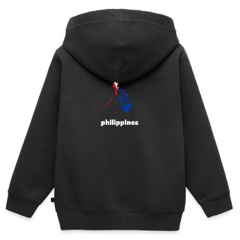 Philippines Philippines vacances - Sweat Premium à capuche zippé enfant bio - noir - Dos - AI Model Kid Male (0cm)