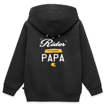 future rider as dad gift birth father son - Kids Premium Organic Zip-up Hoodie - black - Back - AI Model Kid Male (0cm)