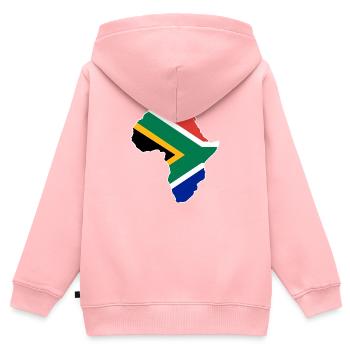 Afrique du Sud - Sweat Premium à capuche zippé enfant bio - rose - Dos - AI Model Kid Female (0cm)