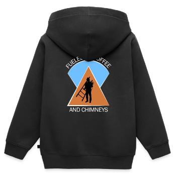Ramoneur Ramoneur Ramoneur - Sweat Premium à capuche zippé enfant bio - noir - Dos - AI Model Kid Male (0cm)