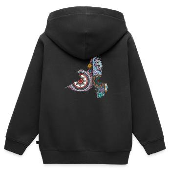Dekorativer Vogel - Kinder Premium Organic Zip Hoodie - Schwarz - Hinten - AI Model Kid Male (0cm)