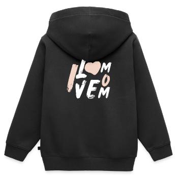 I love you - Kinder Premium Organic Zip Hoodie - Schwarz - Hinten - AI Model Kid Male (0cm)