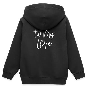 I love you - Kinder Premium Organic Zip Hoodie - Schwarz - Hinten - AI Model Kid Male (0cm)