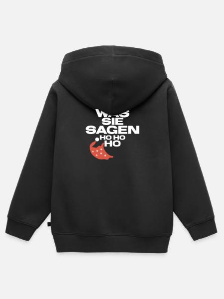 Fröhliche Weihnachten - Kinder Premium Organic Zip Hoodie - Schwarz