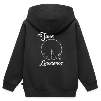 Temps de linedance - Sweat Premium à capuche zippé enfant bio - noir - Dos - AI Model Kid Male (0cm)