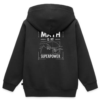 Fibonacci Goldener Schnitt Mathe Kunst Spirale - Kinder Premium Organic Zip Hoodie - Schwarz - Hinten - AI Model Kid Male (0cm)