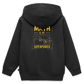 Fibonacci Goldener Schnitt Mathe Kunst Spirale - Kinder Premium Organic Zip Hoodie - Schwarz - Hinten - AI Model Kid Male (0cm)
