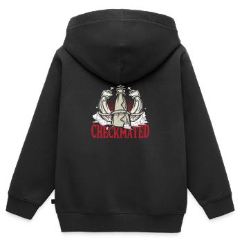 Checkmated Chess King S Mugshot, lustiges - Kinder Premium Organic Zip Hoodie - Schwarz - Hinten - AI Model Kid Male (0cm)