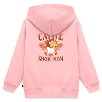 Heifer Farmer Show Kuhschau Mama Vieh - Kinder Premium Organic Zip Hoodie - Rosa - Hinten - AI Model Kid Female (0cm)