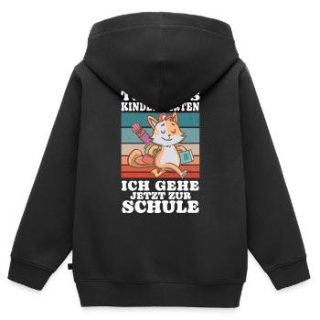 Einschulung 09 Zeichenfläche 7 Kopieren 9 - Kinder Premium Organic Zip Hoodie - Schwarz - Hinten - AI Model Kid Male (0cm)