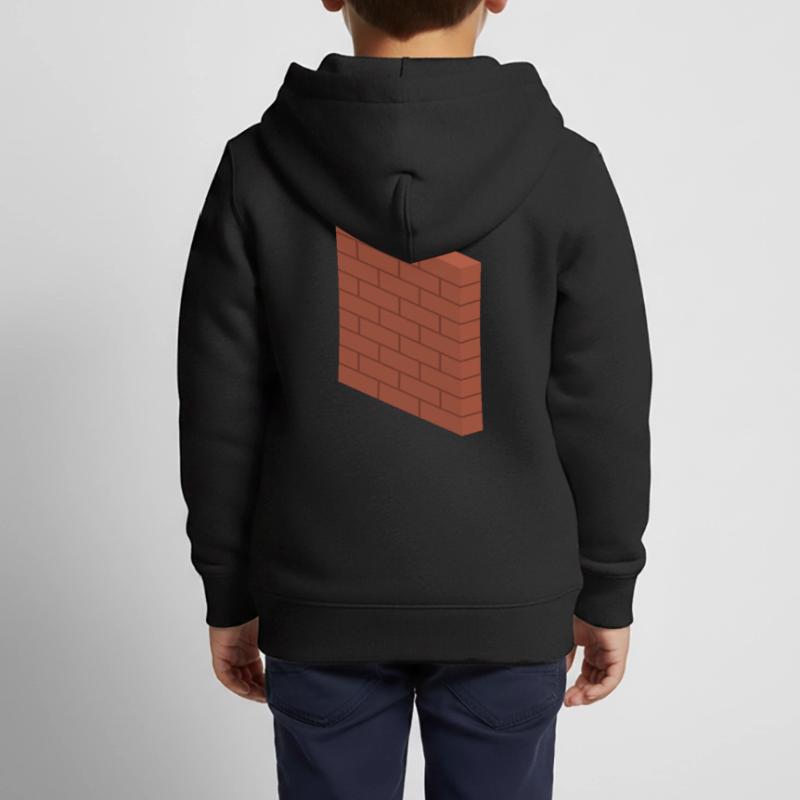 Brick Wall - Construction Masonry Building Mason Kids Premium Organic Zip-up Hoodie
