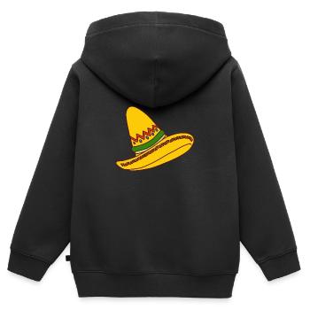 Mexikanischer Hut - Kinder Premium Organic Zip Hoodie - Schwarz - Hinten - AI Model Kid Male (0cm)