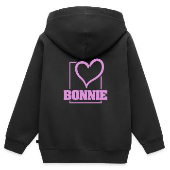 Bachelorette Bonnie - Kids Premium Organic Zip-up Hoodie - black - Back - AI Model Kid Male (0cm)