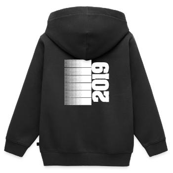 Leisure time 2019 - Kids Premium Organic Zip-up Hoodie - black - Back - AI Model Kid Male (0cm)