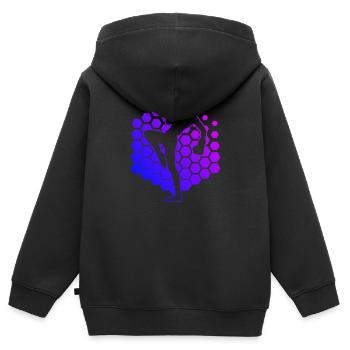Kickboxen Kickboxing Damen Herren Boxen Boxing - Kinder Premium Organic Zip Hoodie - Schwarz - Hinten - AI Model Kid Male (0cm)