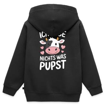 Vegetarisch Vegan Veggie Vegetarier - Kinder Premium Organic Zip Hoodie - Schwarz - Hinten - AI Model Kid Male (0cm)