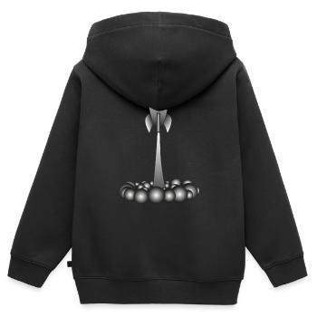 Rakete rocket - Kinder Premium Organic Zip Hoodie - Schwarz - Hinten - AI Model Kid Male (0cm)