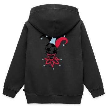 football joker ballon sport - Sweat Premium à capuche zippé enfant bio - noir - Dos - AI Model Kid Male (0cm)