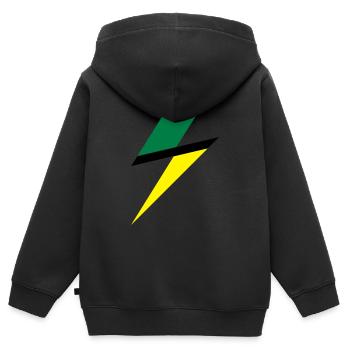 Usain Bolt - Kids Premium Organic Zip-up Hoodie - black - Back - AI Model Kid Male (0cm)