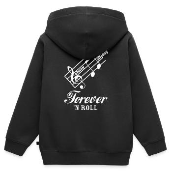 johnny wite - Sweat Premium à capuche zippé enfant bio - noir - Dos - AI Model Kid Male (0cm)
