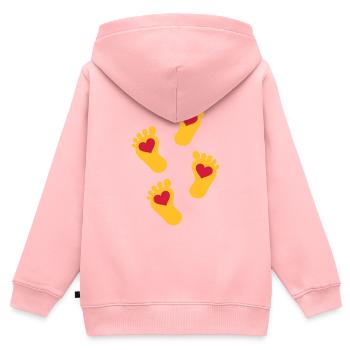 Baby Füße - Kinder Premium Organic Zip Hoodie - Rosa - Hinten - AI Model Kid Female (0cm)