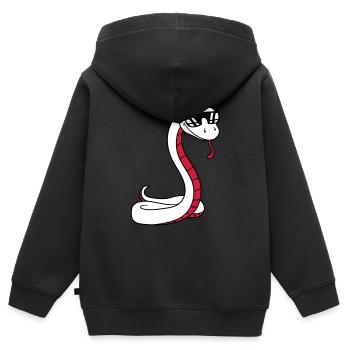 dj cool musik party feiern sonnenbrille kopfhoerer - Kinder Premium Organic Zip Hoodie - Schwarz - Hinten - AI Model Kid Male (0cm)
