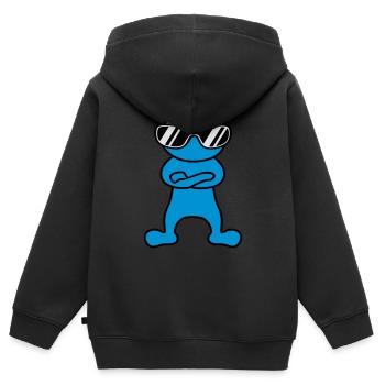 Cool - Kids Premium Organic Zip-up Hoodie - black - Back - AI Model Kid Male (0cm)