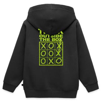 Sortez des sentiersauts - Sweat Premium à capuche zippé enfant bio - noir - Dos - AI Model Kid Male (0cm)