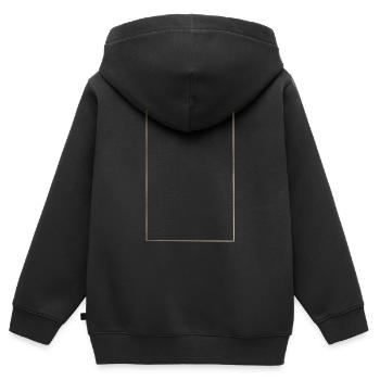 Rahmen Gold - Kinder Premium Organic Zip Hoodie - Schwarz - Hinten - AI Model Kid Male (0cm)