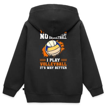 Sport Spielerin Beachball Team - Kinder Premium Organic Zip Hoodie - Schwarz - Hinten - AI Model Kid Male (0cm)