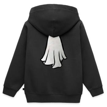 fantôme - Sweat Premium à capuche zippé enfant bio - noir - Dos - AI Model Kid Male (0cm)