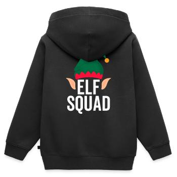 Escouade elfe - Sweat Premium à capuche zippé enfant bio - noir - Dos - AI Model Kid Male (0cm)