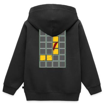 Ailes de goéland - Sweat Premium à capuche zippé enfant bio - noir - Dos - AI Model Kid Male (0cm)