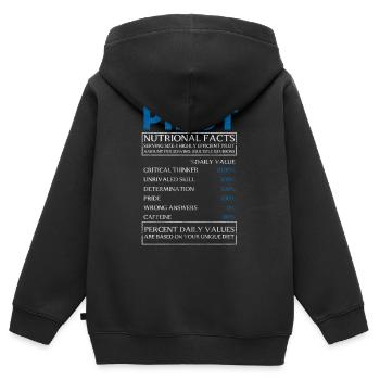 Flugzeug Herzschlag Luftfahrt Flugplatz - Kinder Premium Organic Zip Hoodie - Schwarz - Hinten - AI Model Kid Male (0cm)