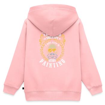 Künstler Spraydose Farbe Malerin - Kinder Premium Organic Zip Hoodie - Rosa - Hinten - AI Model Kid Female (0cm)
