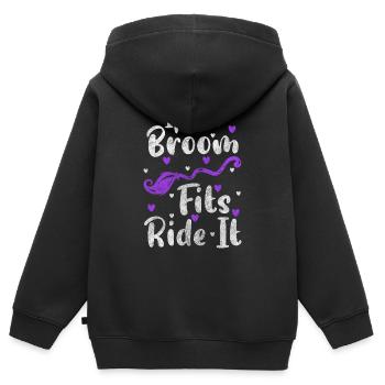 Hexen Walpurgisnacht Zaubern Wicca - Kinder Premium Organic Zip Hoodie - Schwarz - Hinten - AI Model Kid Male (0cm)