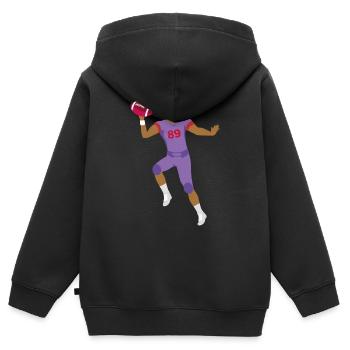 Ballsport - Kinder Premium Organic Zip Hoodie - Schwarz - Hinten - AI Model Kid Male (0cm)