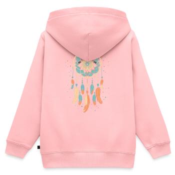 Traumfänger - Kinder Premium Organic Zip Hoodie - Rosa - Hinten - AI Model Kid Female (0cm)