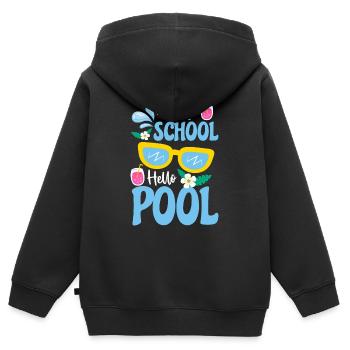 Loisirs de pool pool party - Sweat Premium à capuche zippé enfant bio - noir - Dos - AI Model Kid Male (0cm)
