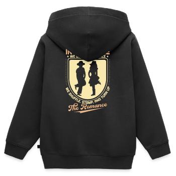 We Don't Just Dance We Shuffle, Stomp Line Dance C - Kinder Premium Organic Zip Hoodie - Schwarz - Hinten - AI Model Kid Male (0cm)