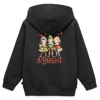 i Love Christmas - Kinder Premium Organic Zip Hoodie - Schwarz - Hinten - AI Model Kid Male (0cm)