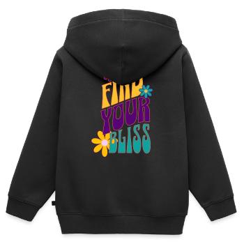 self love affirmation - Kids Premium Organic Zip-up Hoodie - black - Back - AI Model Kid Male (0cm)