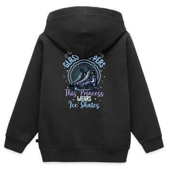 Ice Skating Royalty: Beyond Glass Slippers - Kinder Premium Organic Zip Hoodie - Schwarz - Hinten - AI Model Kid Male (0cm)