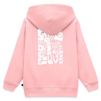 shoot until dead - Sweat Premium à capuche zippé enfant bio - rose - Dos - AI Model Kid Female (0cm)