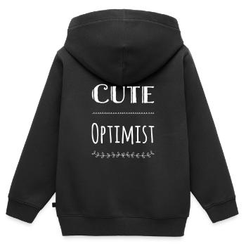 Babysprüche - Kinder Premium Organic Zip Hoodie - Schwarz - Hinten - AI Model Kid Male (0cm)