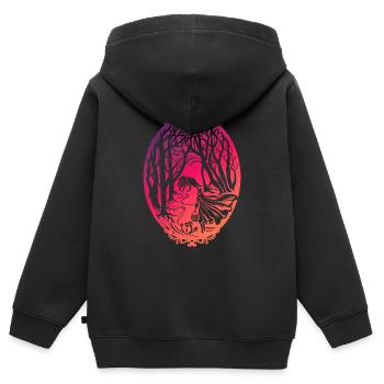 Little Red Riding Hood - Kids Premium Organic Zip-up Hoodie - black - Back - AI Model Kid Male (0cm)