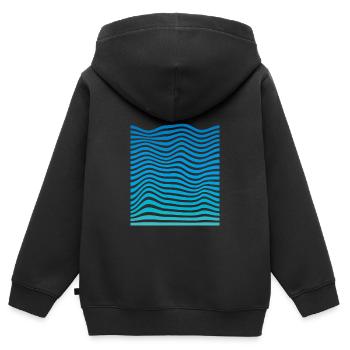 Océans dévastés : Arctique - Sweat Premium à capuche zippé enfant bio - noir - Dos - AI Model Kid Male (0cm)
