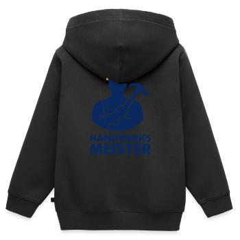handwerker meister - Kinder Premium Organic Zip Hoodie - Schwarz - Hinten - AI Model Kid Male (0cm)