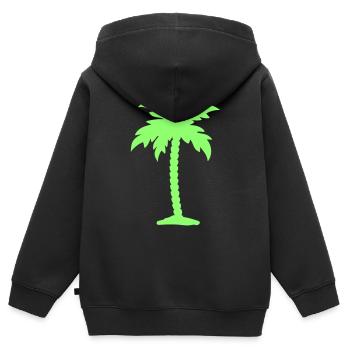 palme - Kinder Premium Organic Zip Hoodie - Schwarz - Hinten - AI Model Kid Male (0cm)