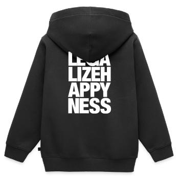 Legalize Happiness T-Shirt - Kinder Premium Organic Zip Hoodie - Schwarz - Hinten - AI Model Kid Male (0cm)